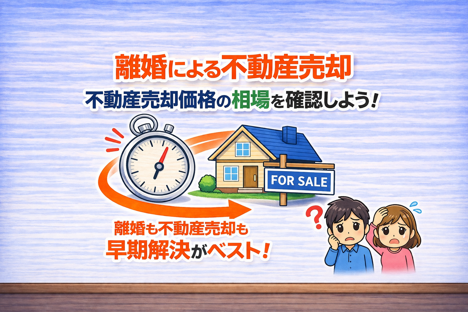 東京都府中市の離婚による不動産売却 価格相場を確認し早期売却を検討する重要性を説明した図