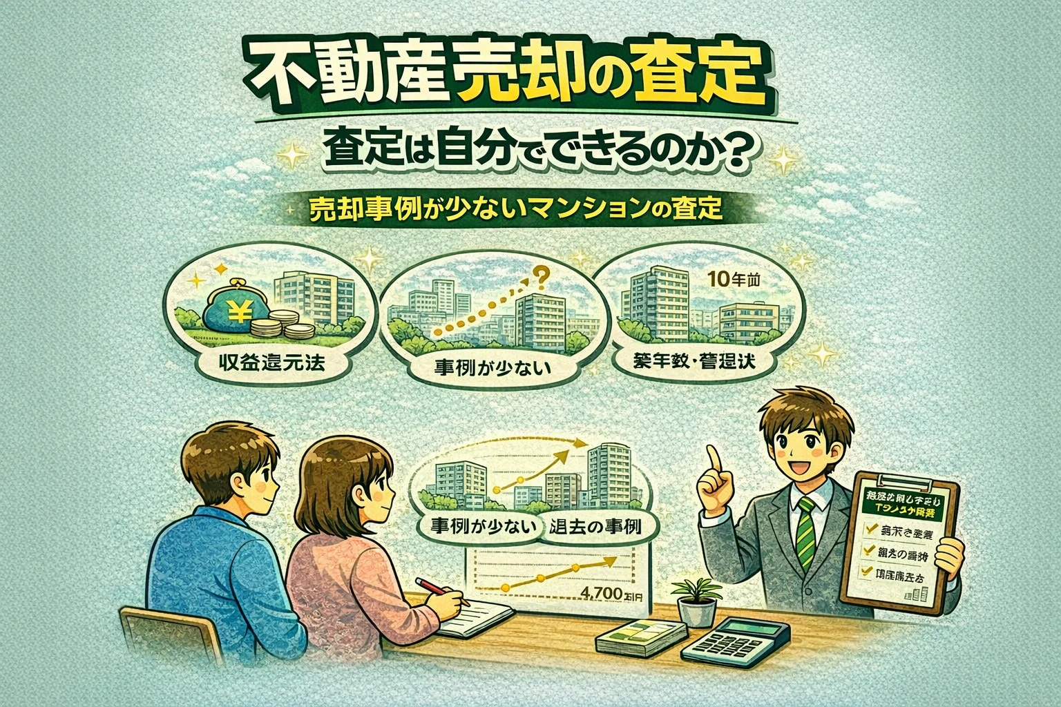 府中市の不動産売却で売却事例が少ないマンションの査定はどうするか 価格の決め方や評価方法をわかりやすく解説した図
