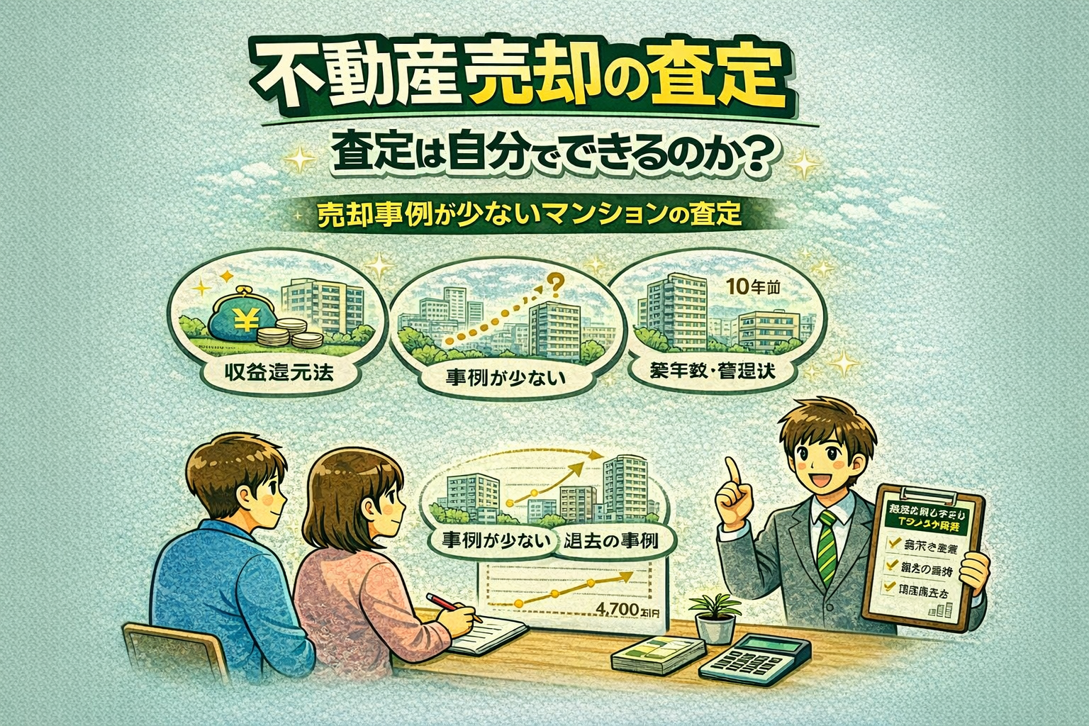府中市の不動産売却で売却事例が少ないマンションの査定はどうするか 価格の決め方や評価方法をわかりやすく解説した図