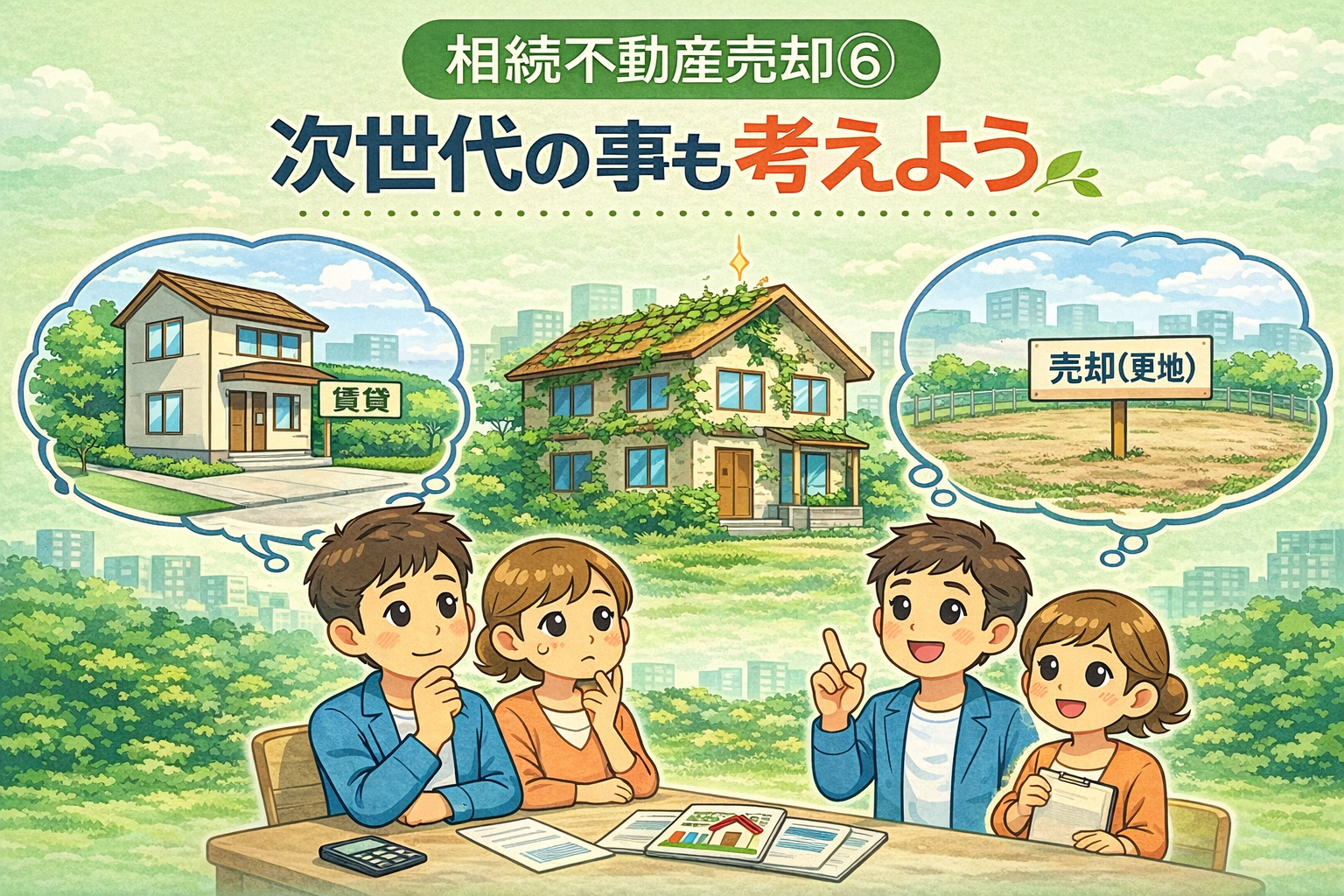 府中市の相続不動産売却で次世代への影響も考える重要性を示した図