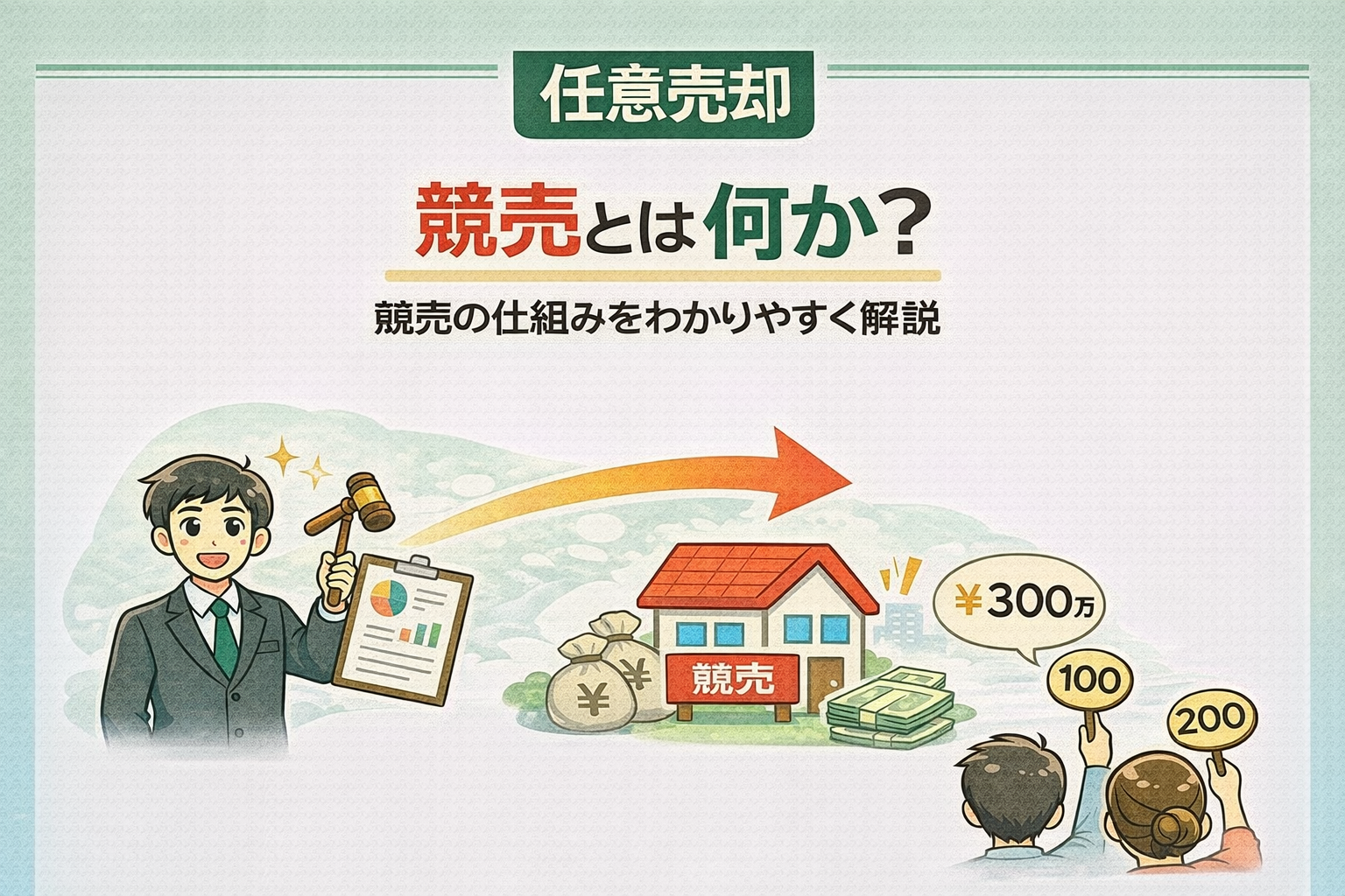 府中市で競売とは何かをわかりやすく説明した図