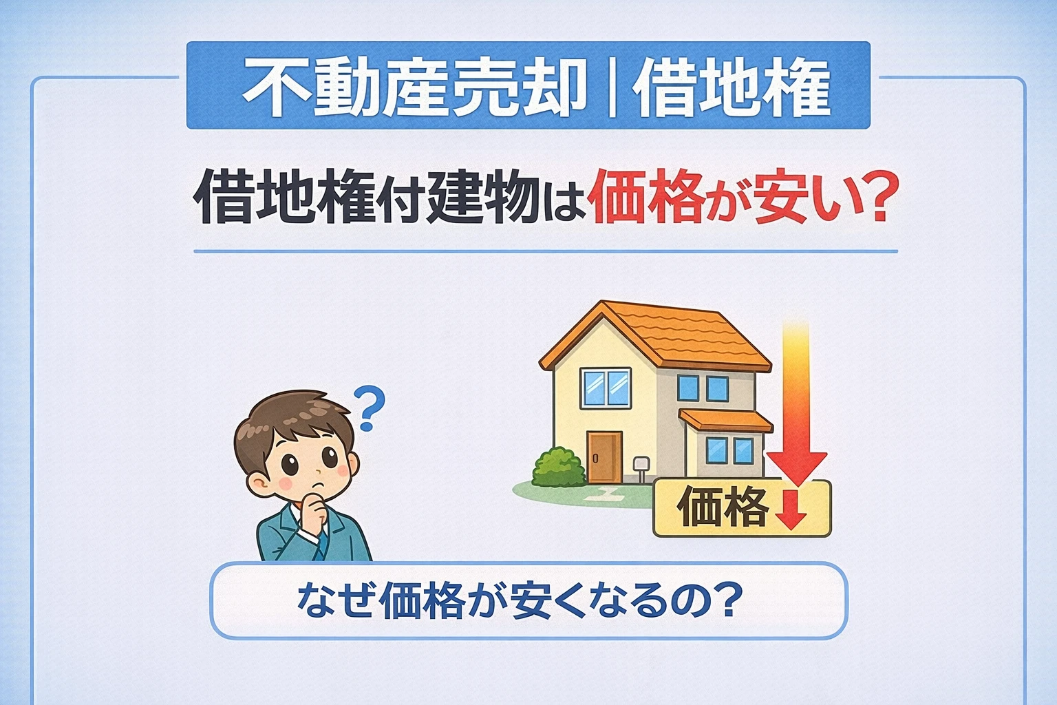 府中市で借地権付建物の価格が安い理由を解説した図