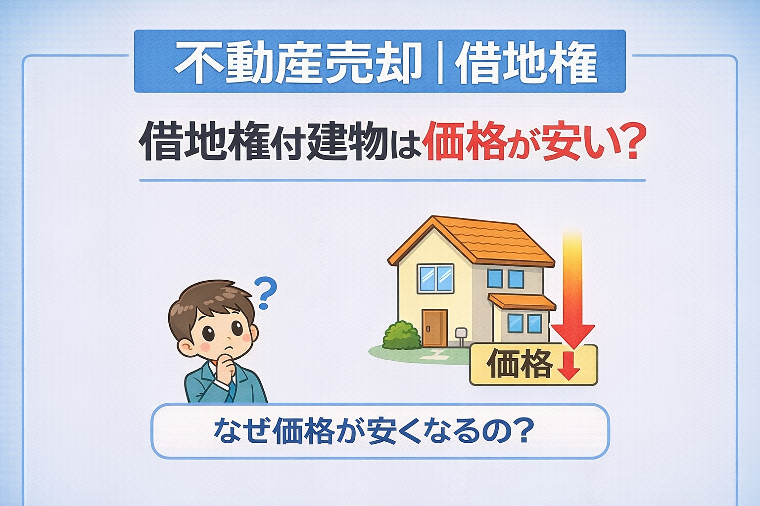 府中市で借地権付建物の価格が安い理由を解説した図
