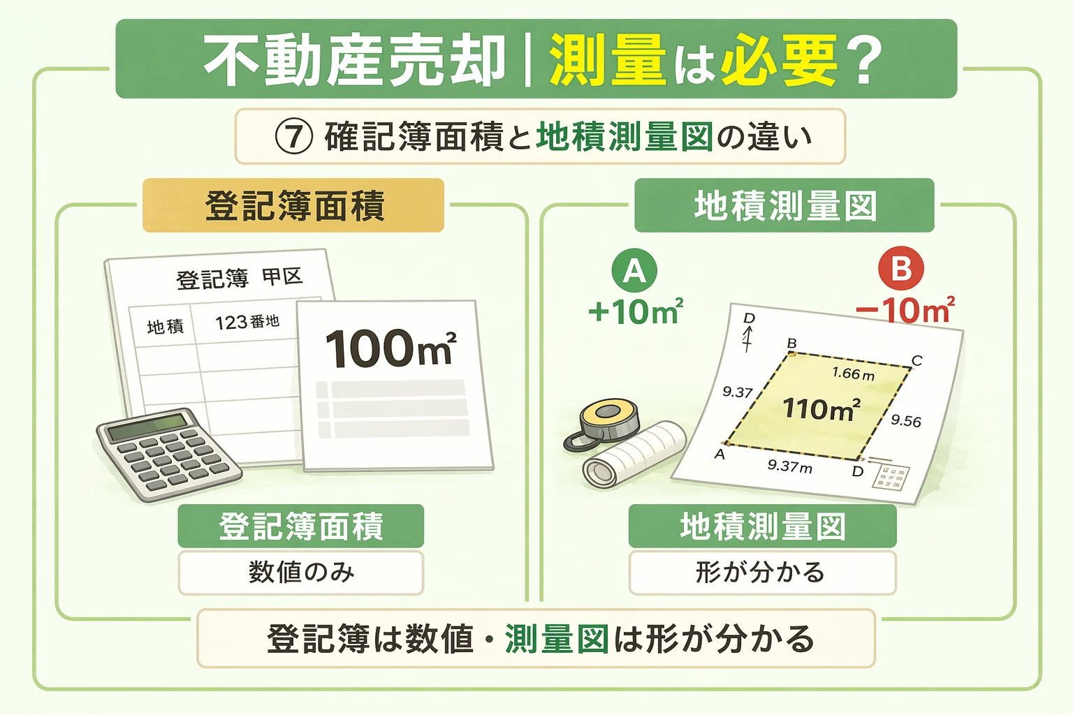 府中市の不動産売却で確定測量により隣地境界の確認と合意を行う流れを説明した図