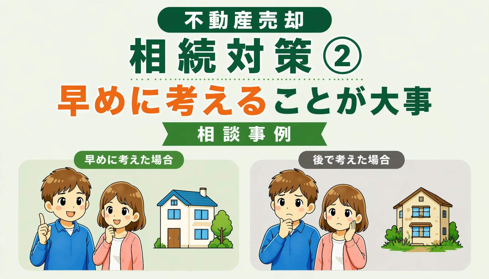 府中市の不動産売却 相続対策は早めに考えることが重要な相談事例をわかりやすく解説した図