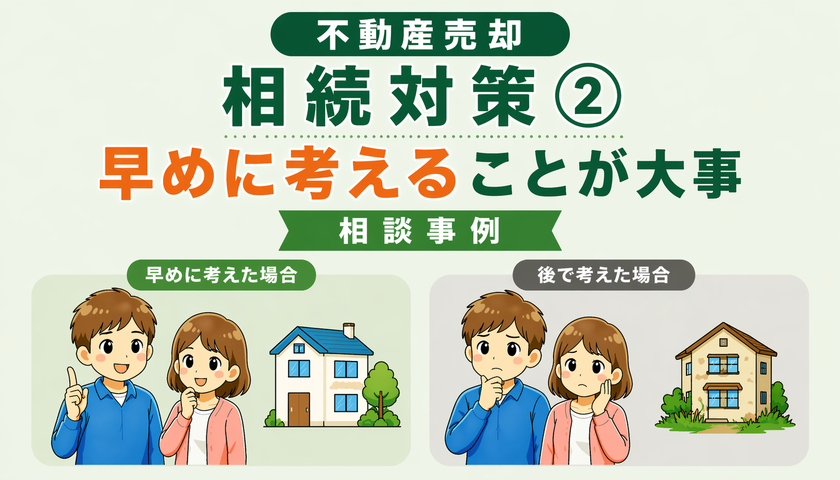 府中市の不動産売却 相続対策は早めに考えることが重要な相談事例をわかりやすく解説した図
