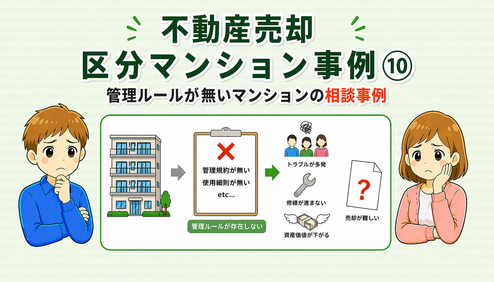 府中市の不動産売却で管理ルールが無いマンションの相談事例