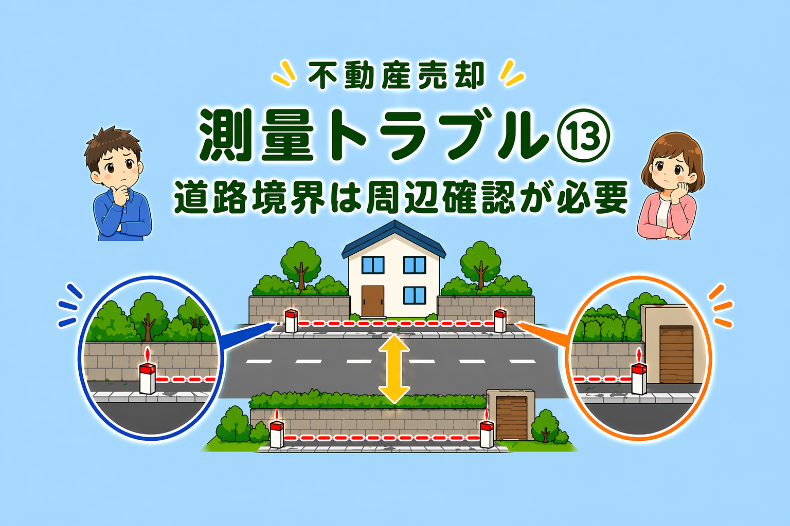 府中市の不動産売却で道路境界は周辺確認が必要な理由