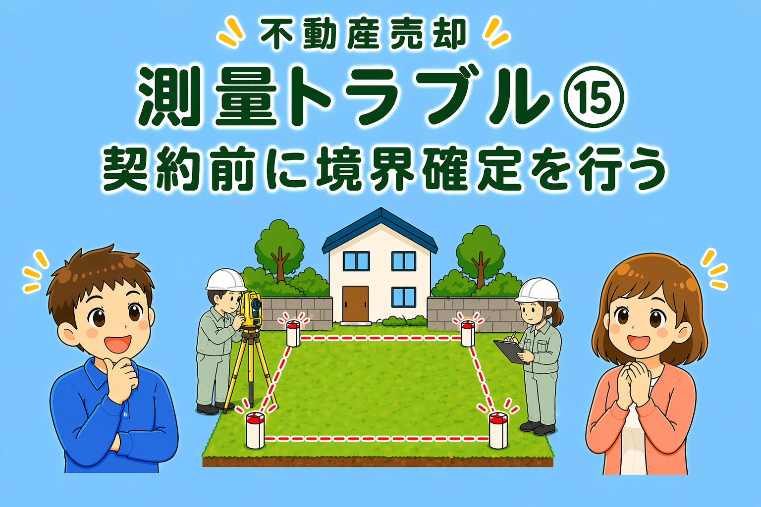 府中市の不動産売却で契約前に境界確定を行う重要性