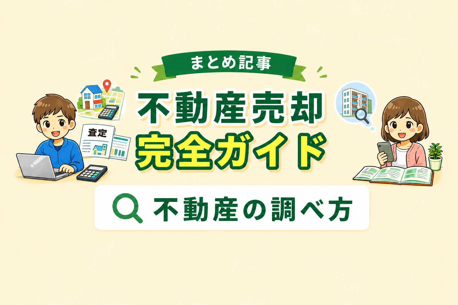 東京都府中市で不動産売却前に必要な不動産の調べ方（住所・地番・法務局・市役所の確認方法）を解説したイメージ