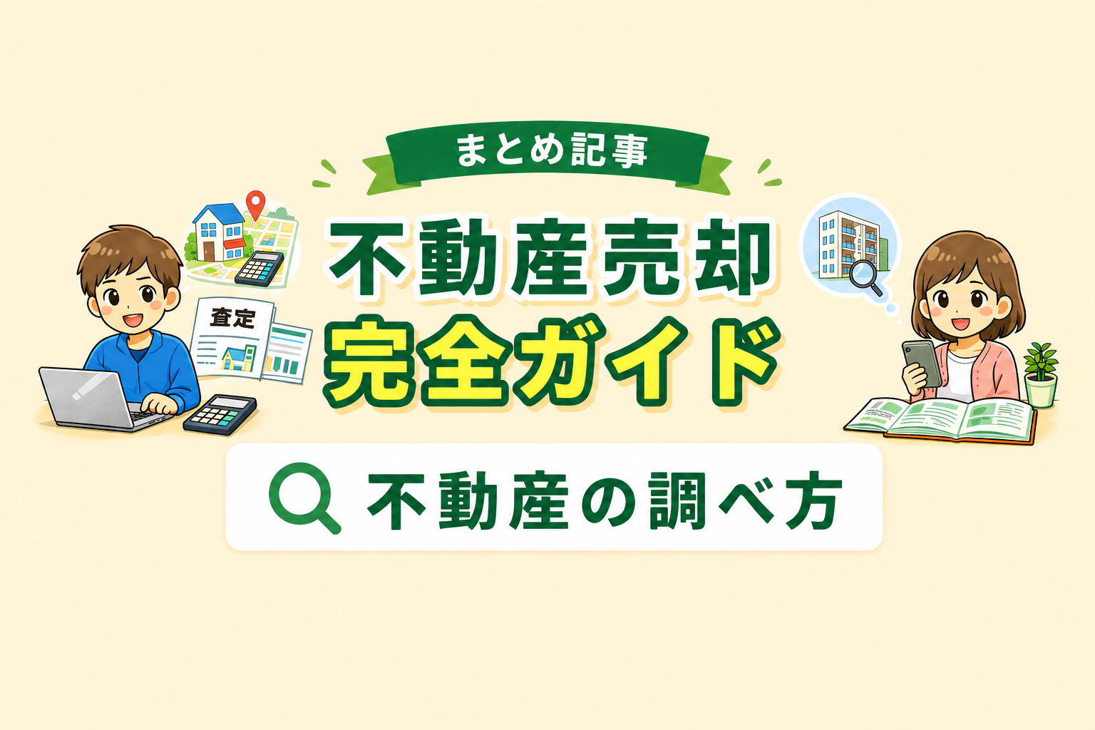 東京都府中市で不動産売却前に必要な不動産の調べ方（住所・地番・法務局・市役所の確認方法）を解説したイメージ